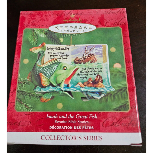 Hallmark Keepsake Jonah and the Great Fish Ornament #2 in the Bible Series 2000 - Picture 1 of 3